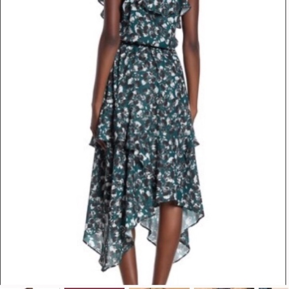 Parker Floral Ruffle High Low Midi Dress - Picture 5 of 12